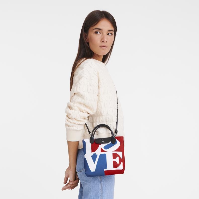 Longchamp x Robert Indiana XS Kadın Çapraz Askılı Çanta Beyaz | 79426-ZYOL